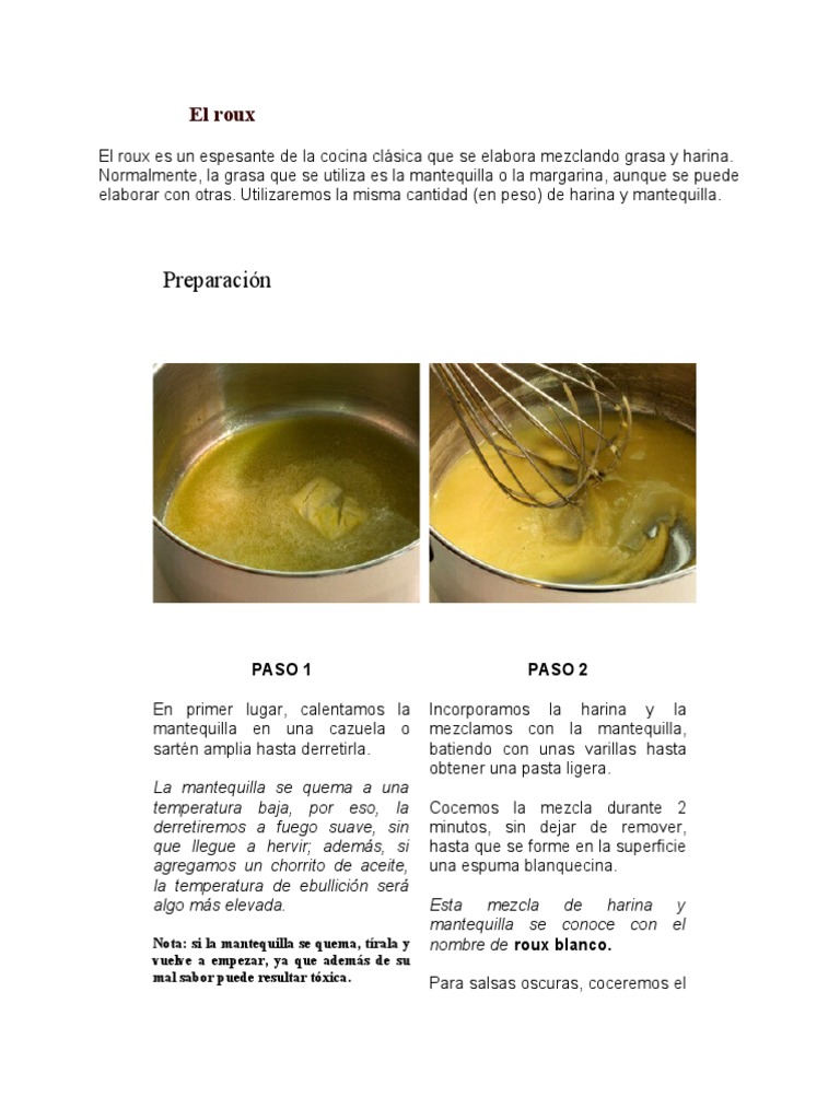 El Roux | PDF | Mantequilla | Salsa