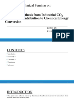 Technical Seminar On:: Methanol Synthesis From Industrial CO Sources: A Contribution To Chemical Energy Conversion