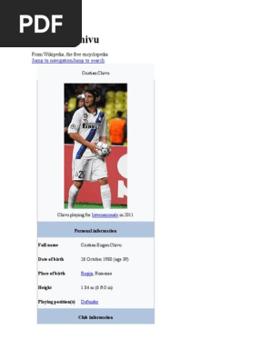 Christian Chivu Romanian Pdf Association Football Association Football Clubs