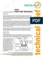 Stoves For Rice Husk and Other Fine Residues