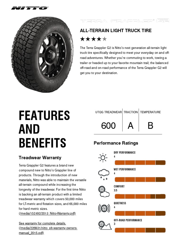 Terra Grappler G2 AllTerrain Light Truck Radial Tires Nitto Tire