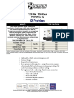 150 kVA Perkins Diesel Generator - Non EPA - TP-P150-T1-50 - 1106A-70TG10503201816411863