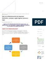 1.1 - Qué Es La Administración de Empresas - Definición, Concepto, Según Algunos Autores y Tipos PDF