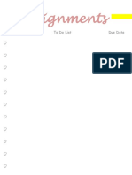 Assignmentlist PDF