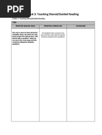 Observation Task 3: Teaching Shared/Guided Reading