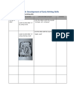 Table 4: Development of Early Writing Skills