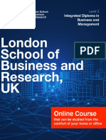 LSBR Integrated Level 3 Diploma in Business Management 