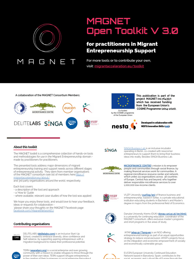 MAGNET Toolkit v3.0 | PDF | Entrepreneurship | Design Thinking