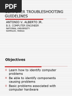 Computer Troubleshooting Guidelines: Antonio V. Alberto JR