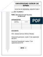 Demostración del Teorema  de Bernoulli