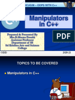 PPT7 - MANIPULATORS in C++