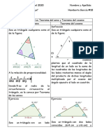 Cuadro Comparativo Teorema Del Seno Yteorema Del Coseno