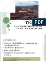 TEMA 5 Cálculo de Reservas de Un Yacimiento Minero PDF