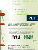 Factor de Riesgo Psicologico y Psicosociales