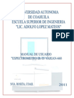 Espectrometría por infrarrojo con Varian FT-IR 660