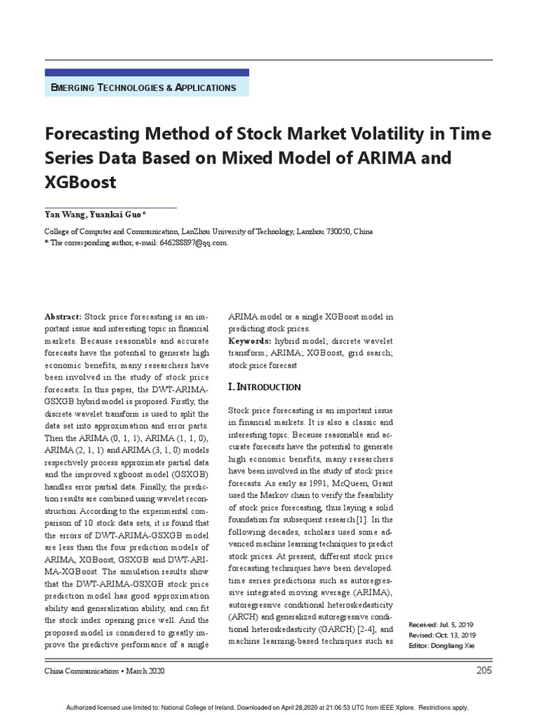08.forecasting Method of Stock Market Volatility in Time | PDF | Time ...