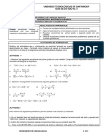 Actividade de Ecuaciones - Matematicas I PDF