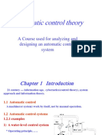 Automatic Control Theory: A Course Used For Analyzing and Designing An Automatic Control System