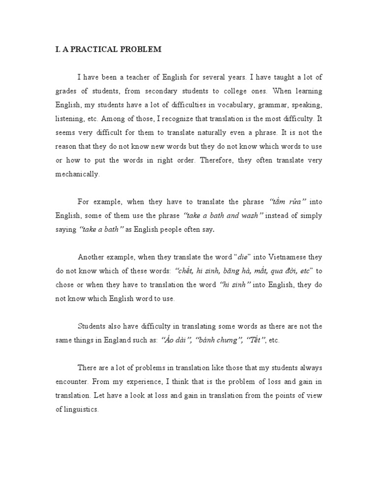 essay about translation pdf