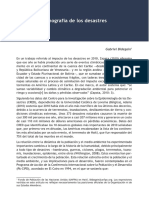 Bidegain, Gabriel. Hacia Una Demografía de Los Desastres PDF