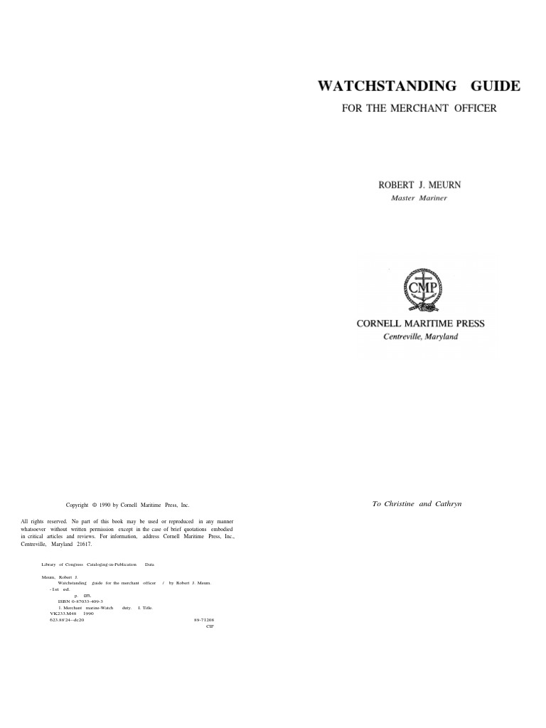 Watchstanding Guide For The Merchant Officer PDF | PDF | Navigation | Radar