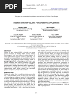 Friction Stir Spot Welding For Automotive Applications: Necdet ÇAPAR