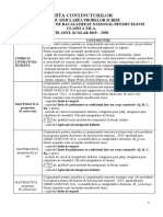 Lista Continuturi Simulare Judeteana Bacalaureat