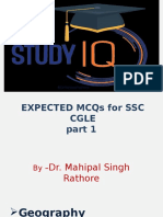 Expected MCQs For SSC CGLE 2017 Part 1