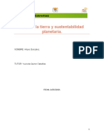 Vida en La Tierra y Sustentabilidad Planetaria.: NOMBRE: Arturo Gonzalez