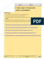 Subject and Object Pronouns Assignment