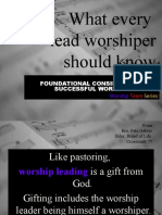 What Every Lead Worshiper Should Know