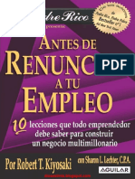 Antes De Renunciar A Tu Empleo - Robert Kiyosaki   -  diosestinta.blogspot.com