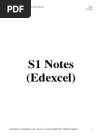 S1 Notes (Edexcel) : For Use Only in (The Name of Your School) 2014 S1 Note