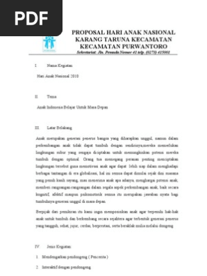 Proposal Hari Anak Nasional