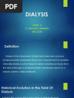 Dialysis: Aneez. K I Year Msc. Nursing Ems Con