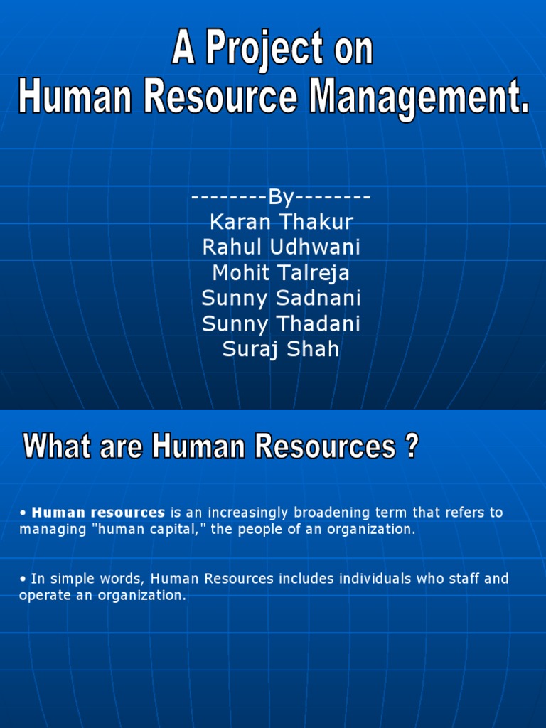 Human Resource Management PDF Human Resources Human Resource