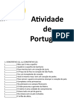 Atividade de Português Figuras de Linguagem
