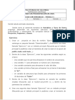 Módulo 1 - Ejercicios de Variables PDF