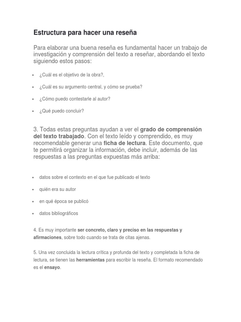 Guía para Escribir Reseñas Efectivas | PDF | Autor | Ensayos