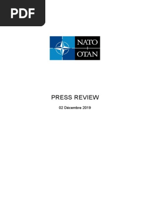 19 12 02 Press Review Nato Pdf Unrest