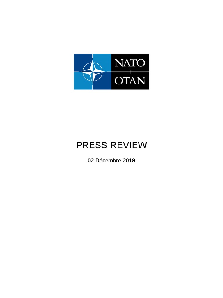19 12 02 Press Review Nato Pdf Unrest