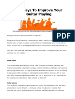 Best Ways To Improve Your Guitar Playing PDF