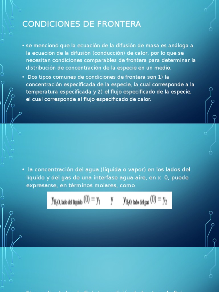 Condiciones de Frontera | PDF | Solubilidad | Gases