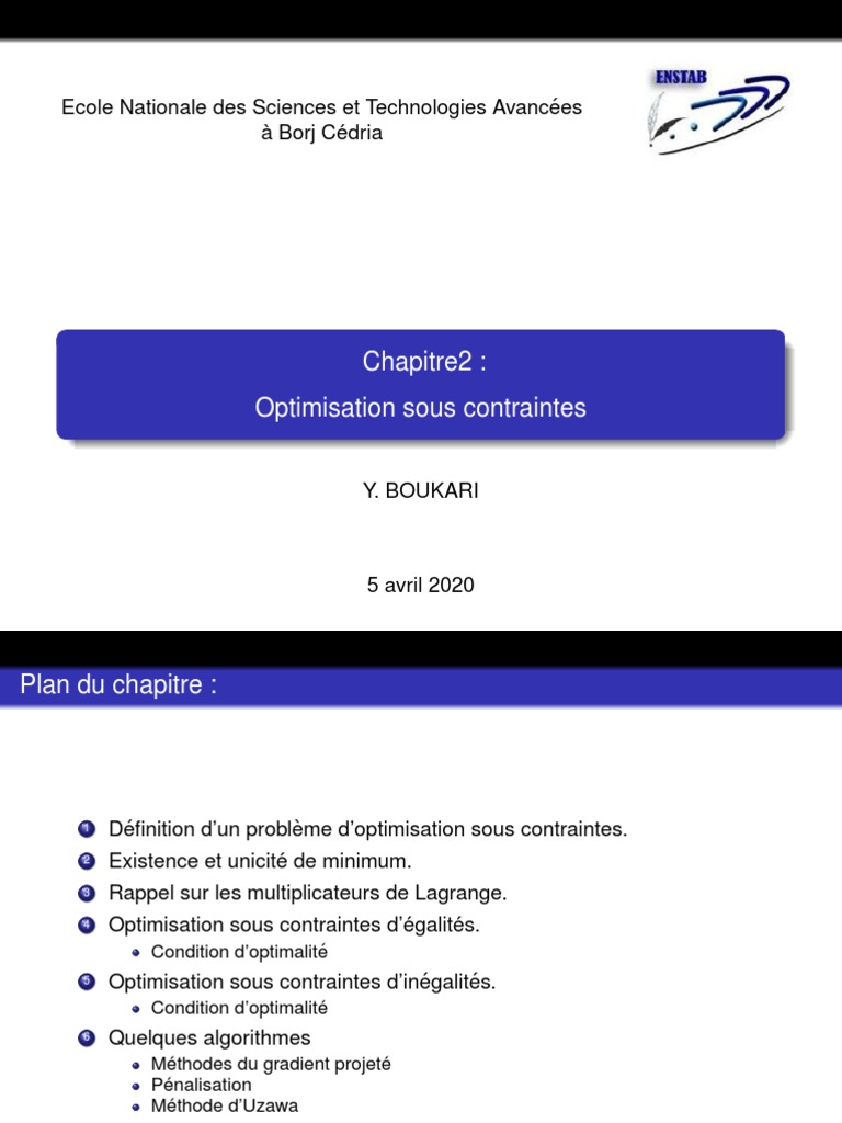 Optchapitre 2 | PDF | Optimisation mathématique | Optimisation linéaire