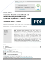 1. Evaluation of metal accumulation in soil