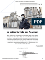 La Epidemia Vista Por Agamben - Por Giorgio Agamben - Revista Santiago