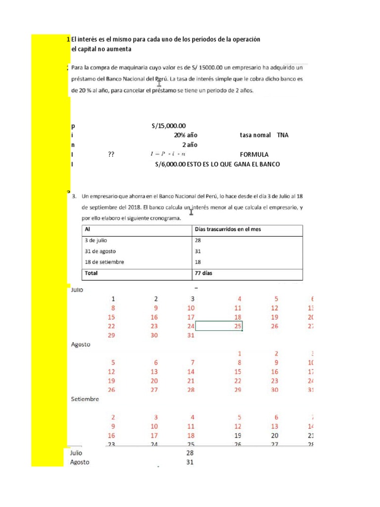 Cálculo de Intereses y Tasas Financieras | PDF | Interés | Economía ...