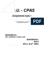 M.D.U. - Cpas: Assignment Topic