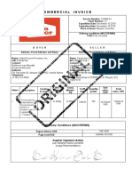 Commercial Invoice: Delivery Conditions (INCOTERMS)