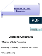Presentation On Data Processing: Santosh J K